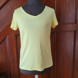Talbots Womens Yellow Pima Cotton Tee Shirt Size S